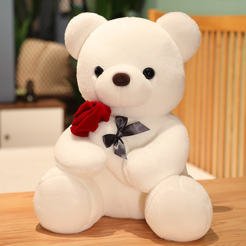 23-45cm New Lovely Hug Roses Teddy Bear Plush Pillow 
