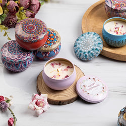 Image of Dried Flower Fragrance Candle Flower Fragrance Incense Candle