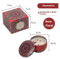 Image of Dried Flower Fragrance Candle Flower Fragrance Incense Candle