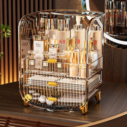 Image of Cosmetics Dustproof Skin Care Products Desktop Storage Rack