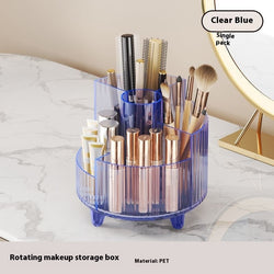 Image of Cosmetics Storage Box Large Capacity Rotatable Dresser Table