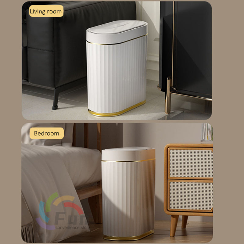 Smart Trash Can With Lid For Bedroom And Living Room Kitchen 