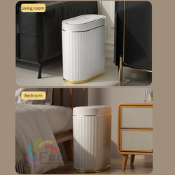 Image of Smart Trash Can With Lid For Bedroom And Living Room Kitchen 