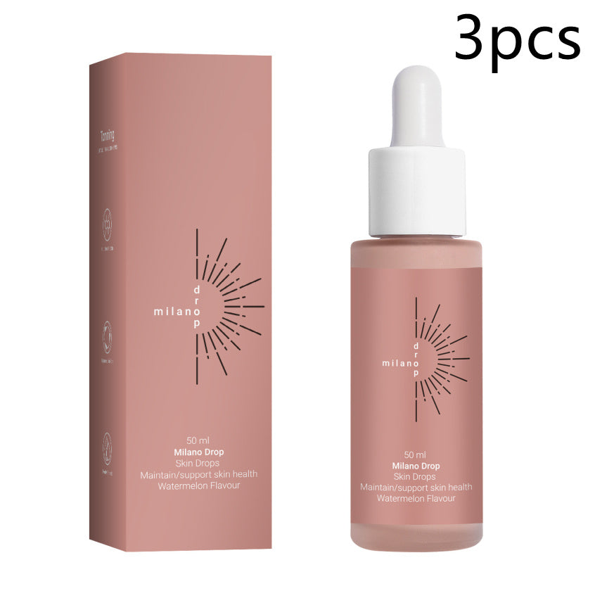 Image of Tanning Face Serum Face Body Tanning Bed Outdoor Fine Line Repair Skin Serum Dark Bronzer Self Tanning Serum Drops