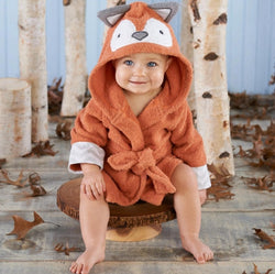 Image of Cartoon Cute Animal Modeling Baby Bath Towels Baby Bathrobes 