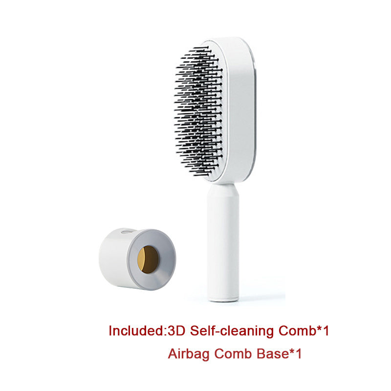 Image of Self Cleaning Hair Brush For Women Onekey Cleaning Hair Loss