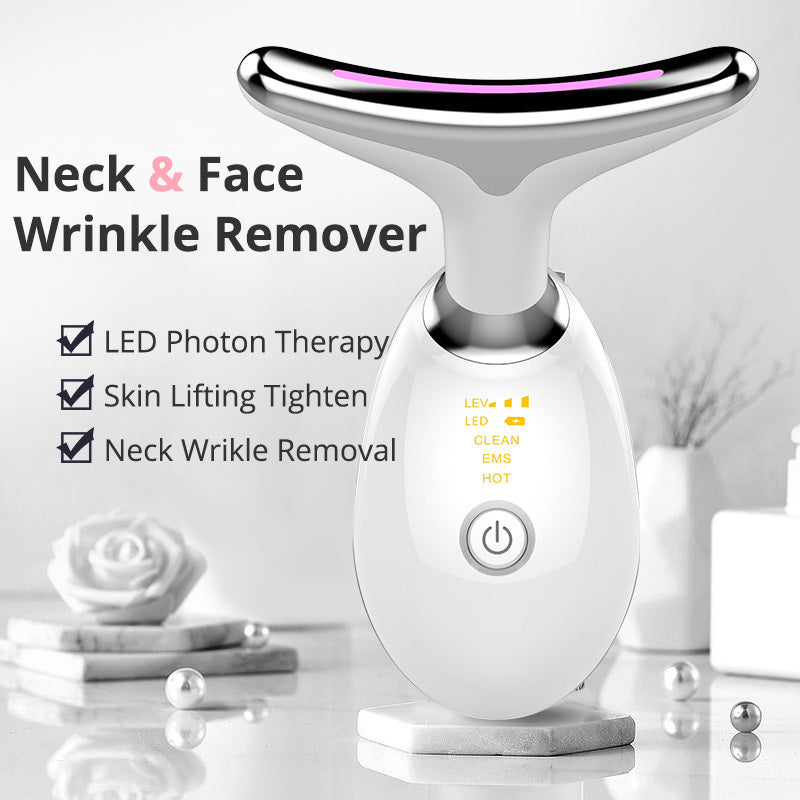 EMS Thermal Neck Lifting And Tighten Massager Electric Micro