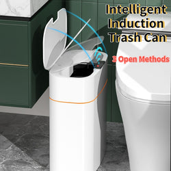 Image of Smart Trash Can With Lid For Bedroom And Living Room Kitchen 
