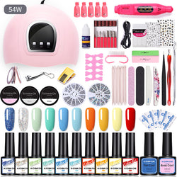 Image of Sequin Nail Beauty Polish Gel Kit Light Machine