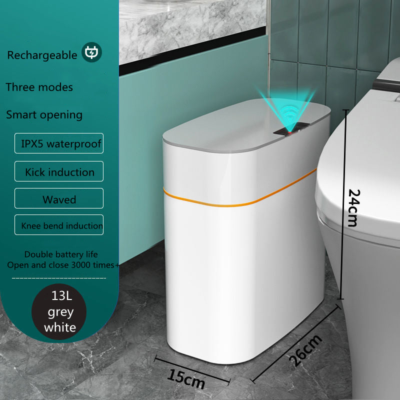 Smart Trash Can With Lid For Bedroom And Living Room Kitchen 