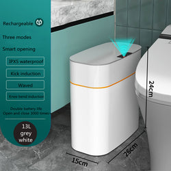 Image of Smart Trash Can With Lid For Bedroom And Living Room Kitchen 