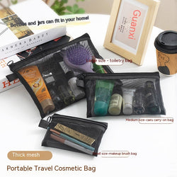 Image of Transparent Mesh Cosmetics Storage Bag