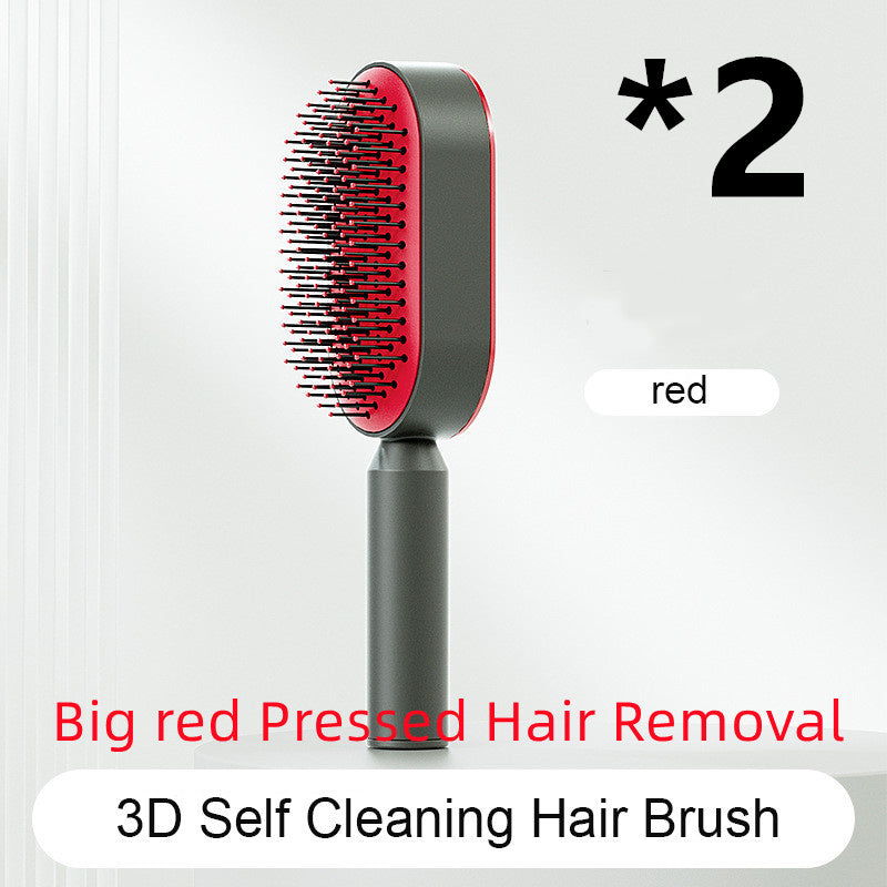Image of Self Cleaning Hair Brush For Women Onekey Cleaning Hair Loss