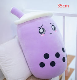 Image of Cute Fruit Drink Plush Stuffed Soft Strawberry Milk Tea Plush Boba 