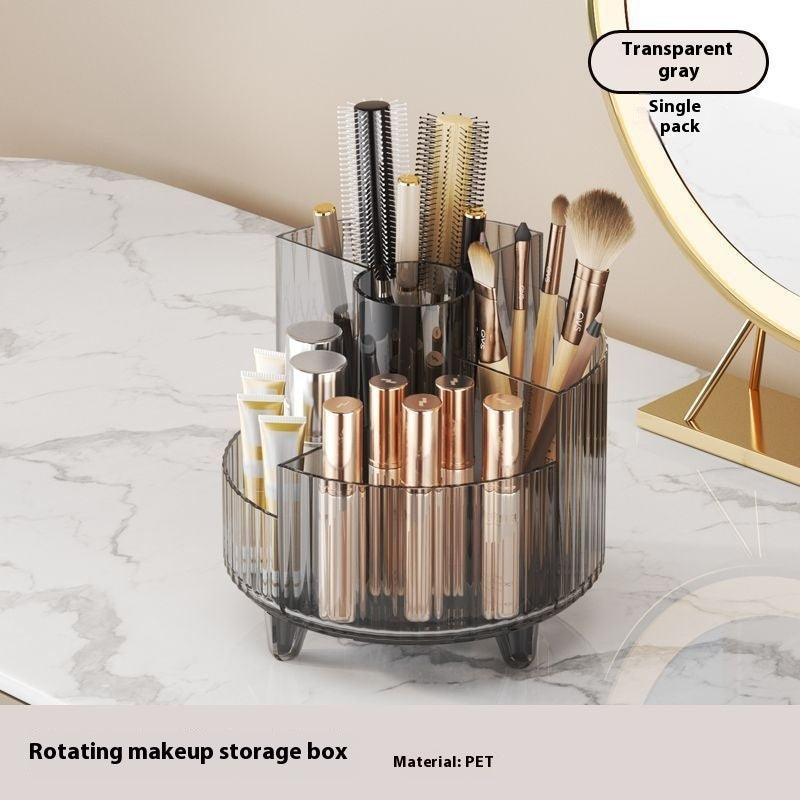 Cosmetics Storage Box Large Capacity Rotatable Dresser Table