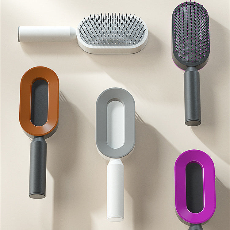 Image of Self Cleaning Hair Brush For Women Onekey Cleaning Hair Loss