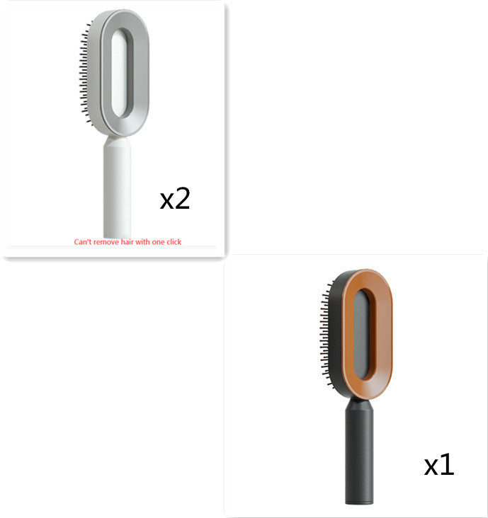 Image of Self Cleaning Hair Brush For Women Onekey Cleaning Hair Loss