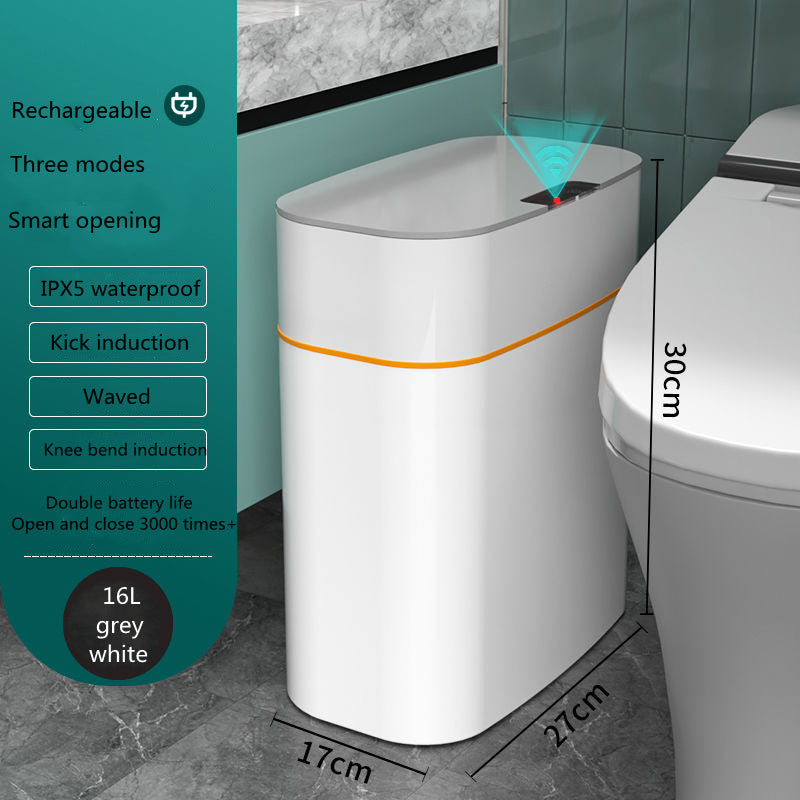 Smart Trash Can With Lid For Bedroom And Living Room Kitchen 