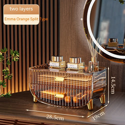 Image of Cosmetics Dustproof Skin Care Products Desktop Storage Rack