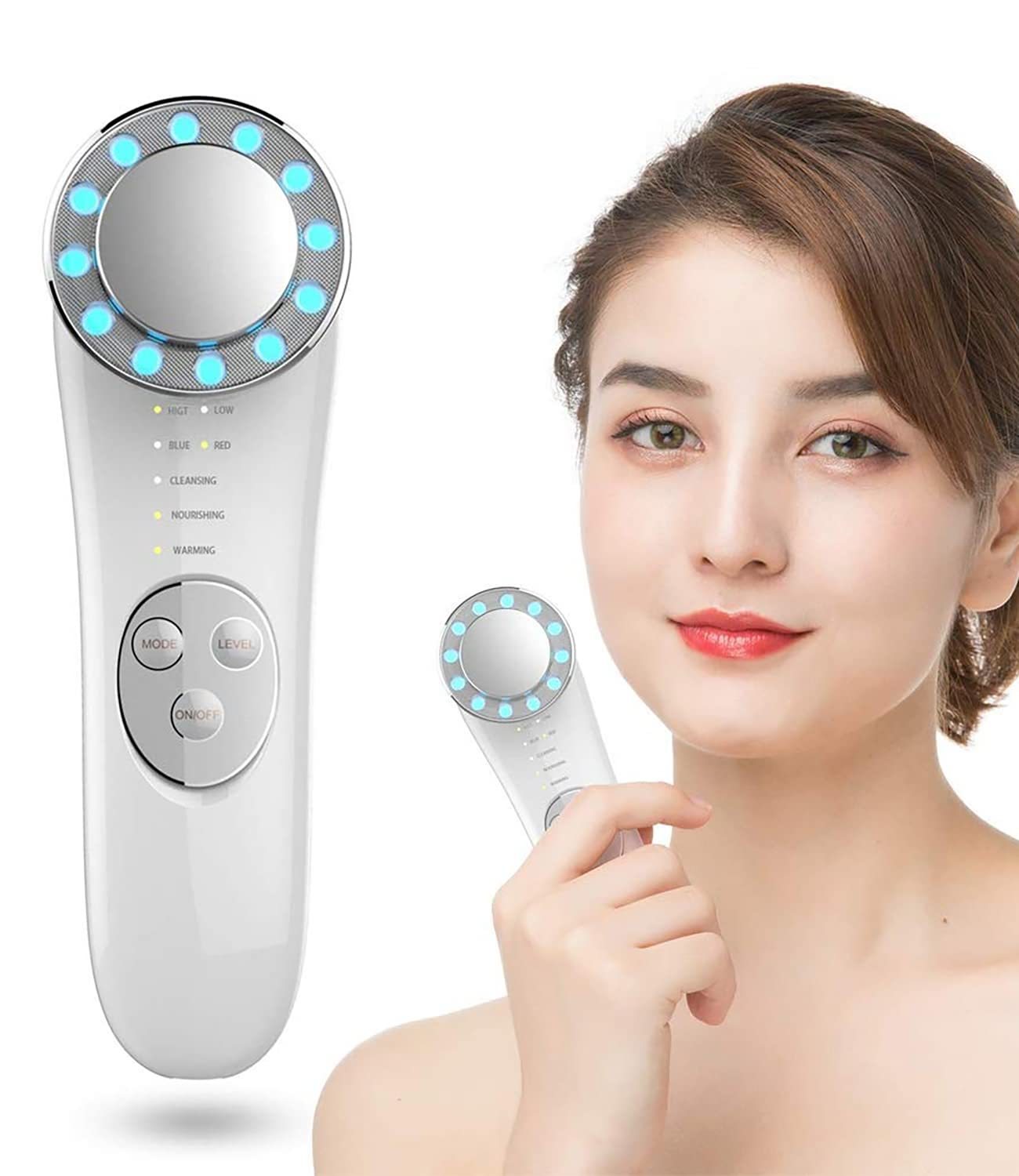 Image of Facial Massager Skin Care Tools 7 In 1 Face Lifting Machine Galvanic Facial Machine Face Tightening Machine For Skin High Frequency Facial Machine