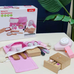 Image of Fashion Wooden Portable Cosmetics Toy Set