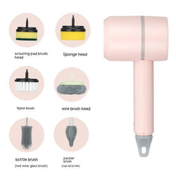 Image of Electric Cleaning Brush Dishwashing Brush Automatic Wireless