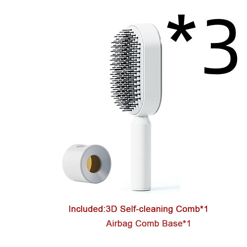 Image of Self Cleaning Hair Brush For Women Onekey Cleaning Hair Loss