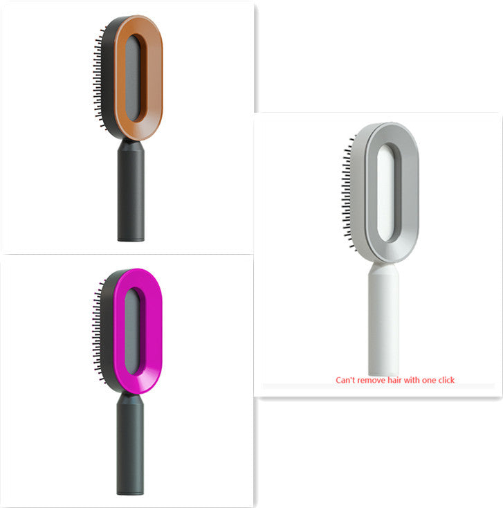 Image of Self Cleaning Hair Brush For Women Onekey Cleaning Hair Loss