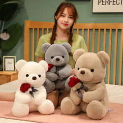 Image of 23-45cm New Lovely Hug Roses Teddy Bear Plush Pillow 