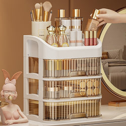 Image of Desktop Cosmetics Drawer Dustproof Storage Box