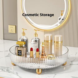 Image of Plastic Cosmetics Rotating Storage Box