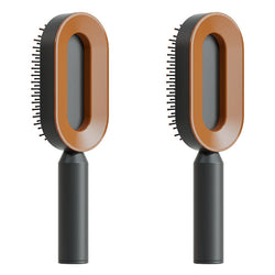Image of Self Cleaning Hair Brush For Women Onekey Cleaning Hair Loss