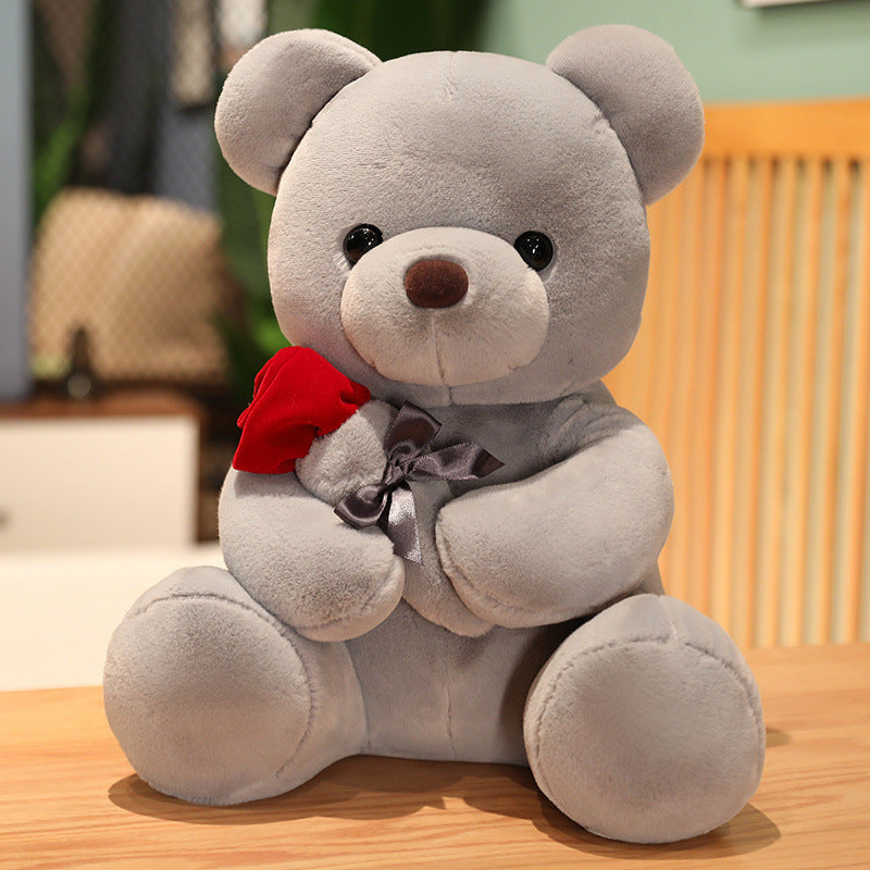 23-45cm New Lovely Hug Roses Teddy Bear Plush Pillow 
