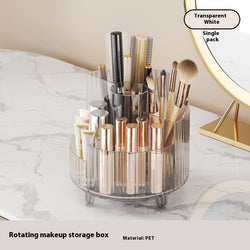 Image of Cosmetics Storage Box Large Capacity Rotatable Dresser Table