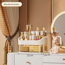 Image of Desktop Cosmetics Drawer Dustproof Storage Box