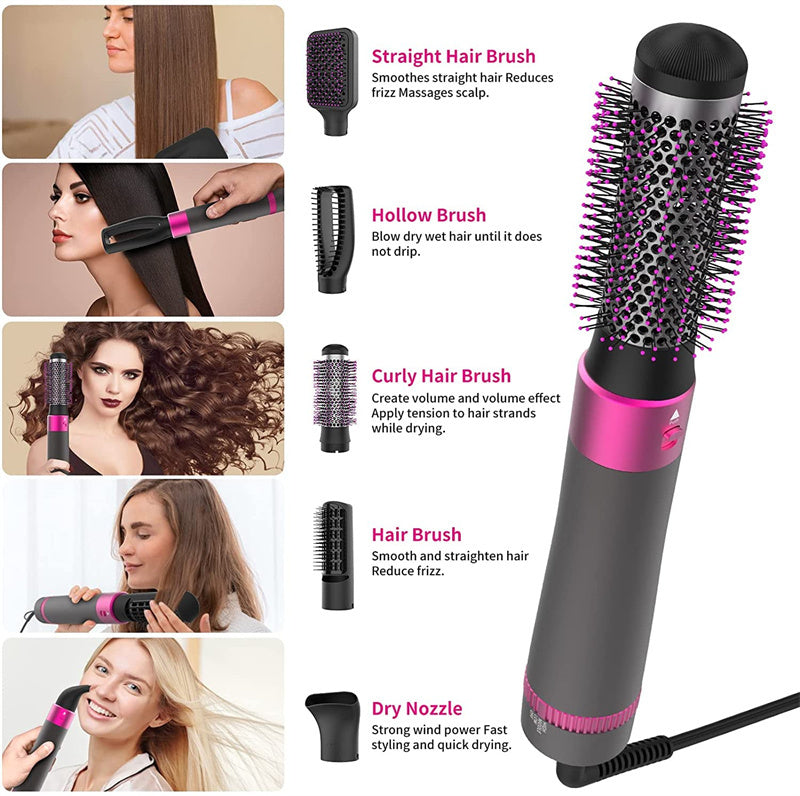 Professional 5 In 1 Hair Dryer Brush Dryer And Straightening