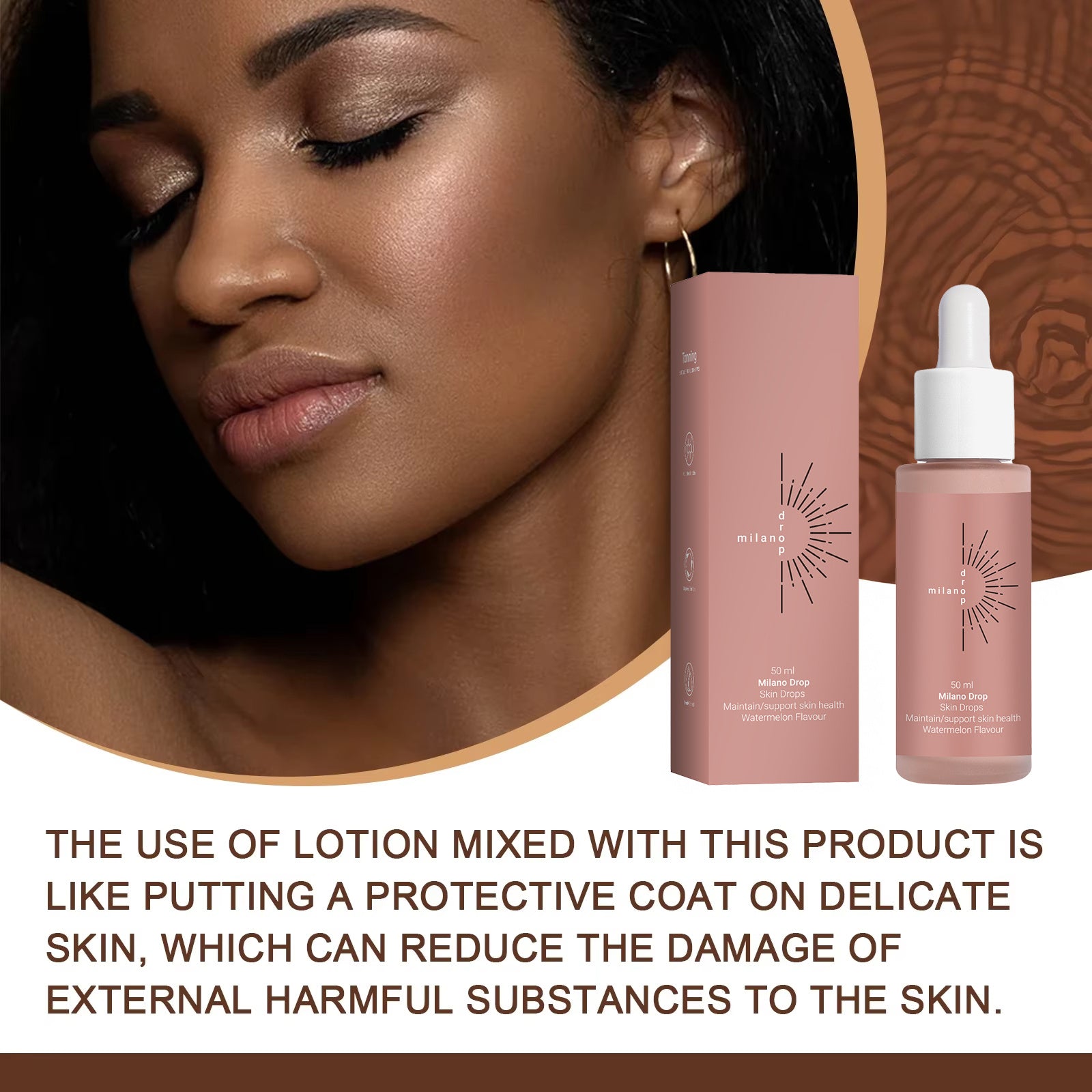 Image of Tanning Face Serum Face Body Tanning Bed Outdoor Fine Line Repair Skin Serum Dark Bronzer Self Tanning Serum Drops