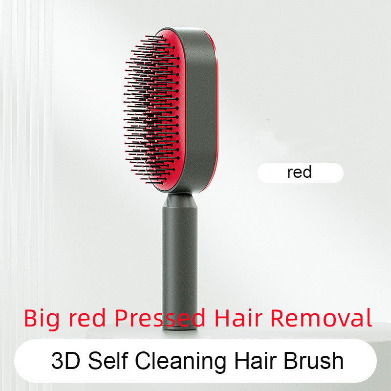 Image of Self Cleaning Hair Brush For Women Onekey Cleaning Hair Loss