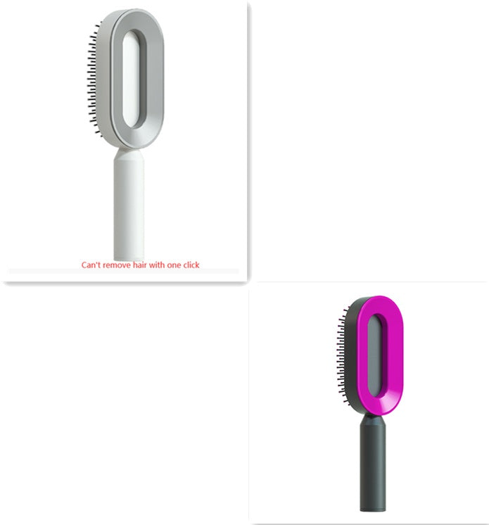 Image of Self Cleaning Hair Brush For Women Onekey Cleaning Hair Loss