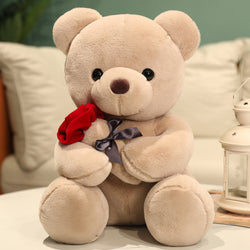 Image of 23-45cm New Lovely Hug Roses Teddy Bear Plush Pillow 
