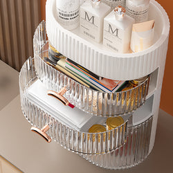 Image of Cosmetics Storage Box Dustproof Desktop Dresser