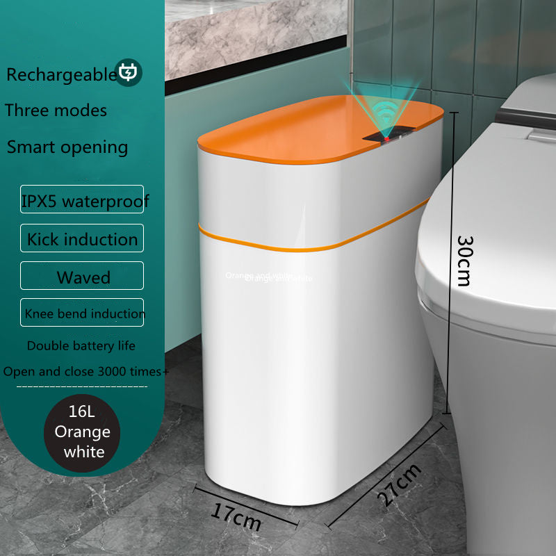 Smart Trash Can With Lid For Bedroom And Living Room Kitchen 