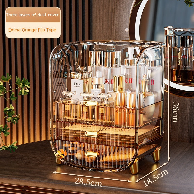 Cosmetics Dustproof Skin Care Products Desktop Storage Rack