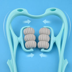 Image of Multifunctional Manual Six-wheel Neck Massager Massage Relie